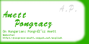 anett pongracz business card